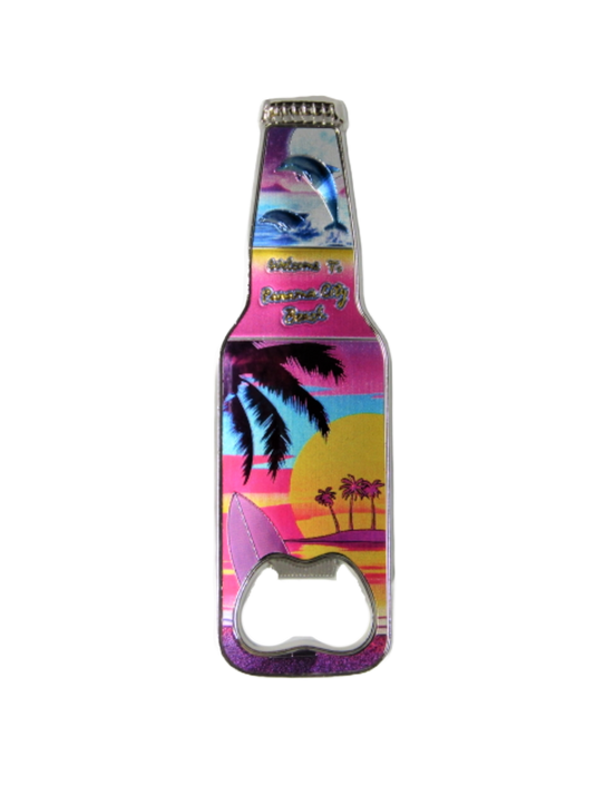 BM1405 PANAMA CITY BEACH PALM SUNSET BOTTLE OPENER