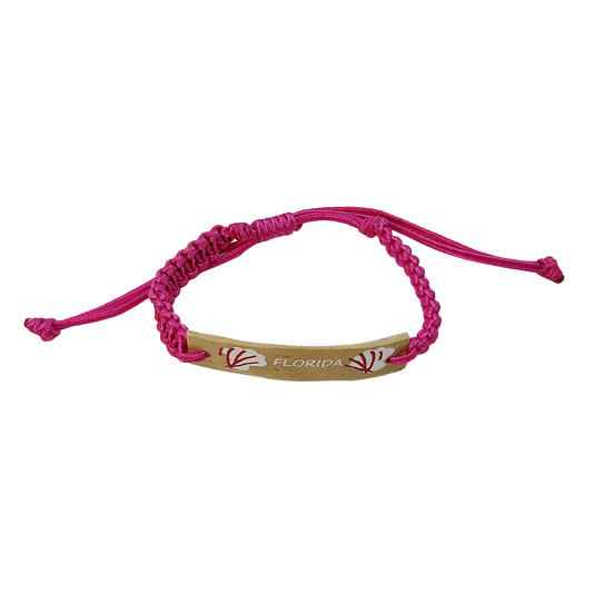 BR0021 BRACELET FLA PINK MACRAME