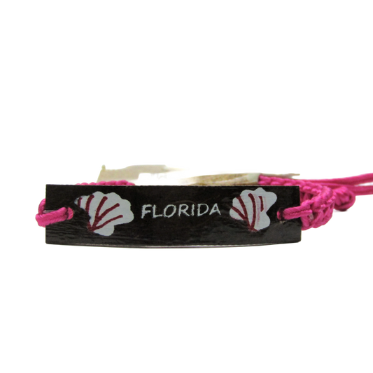 BR0021 BRACELET FLA PINK MACRAME