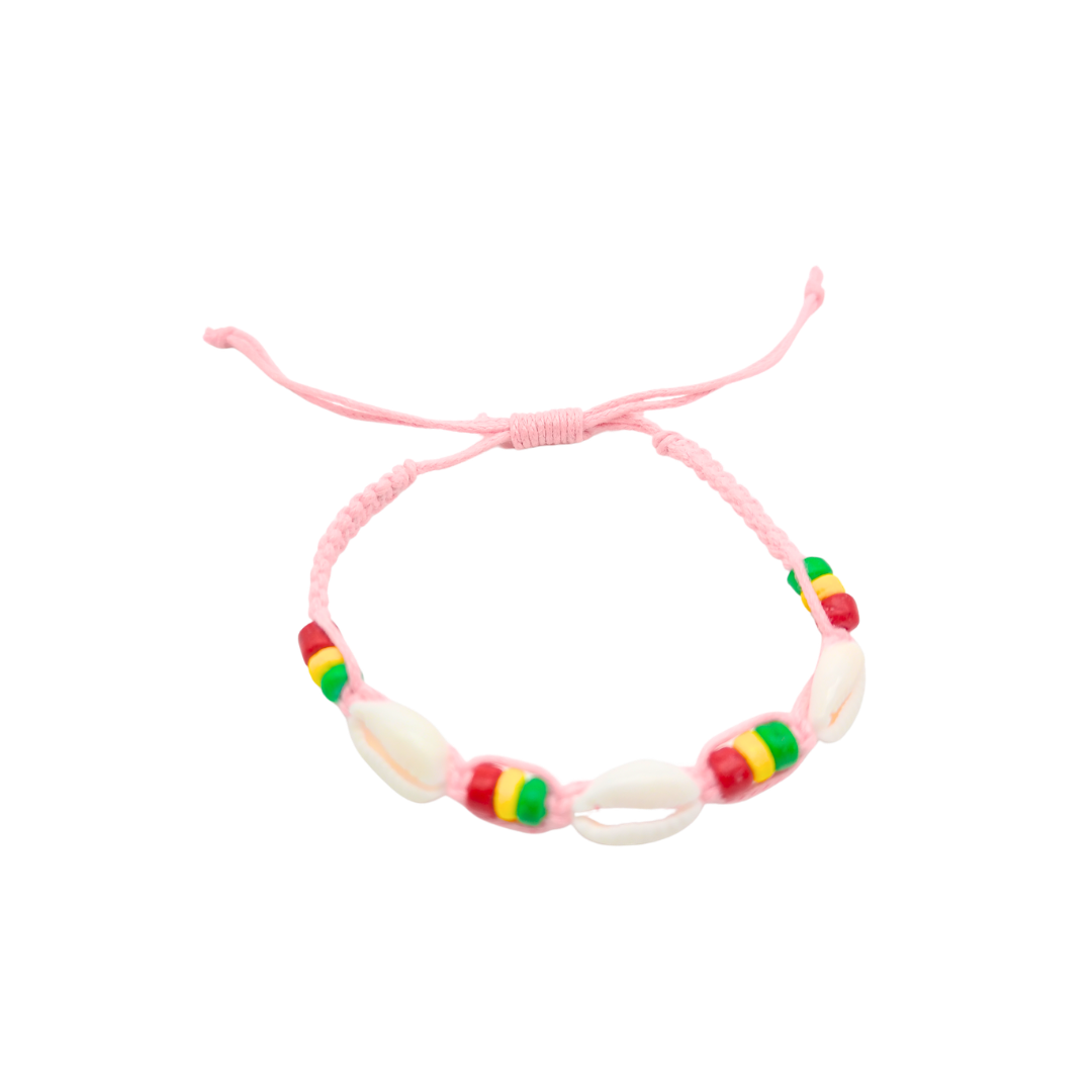 BR0026 BRACELET PINK MACRAME