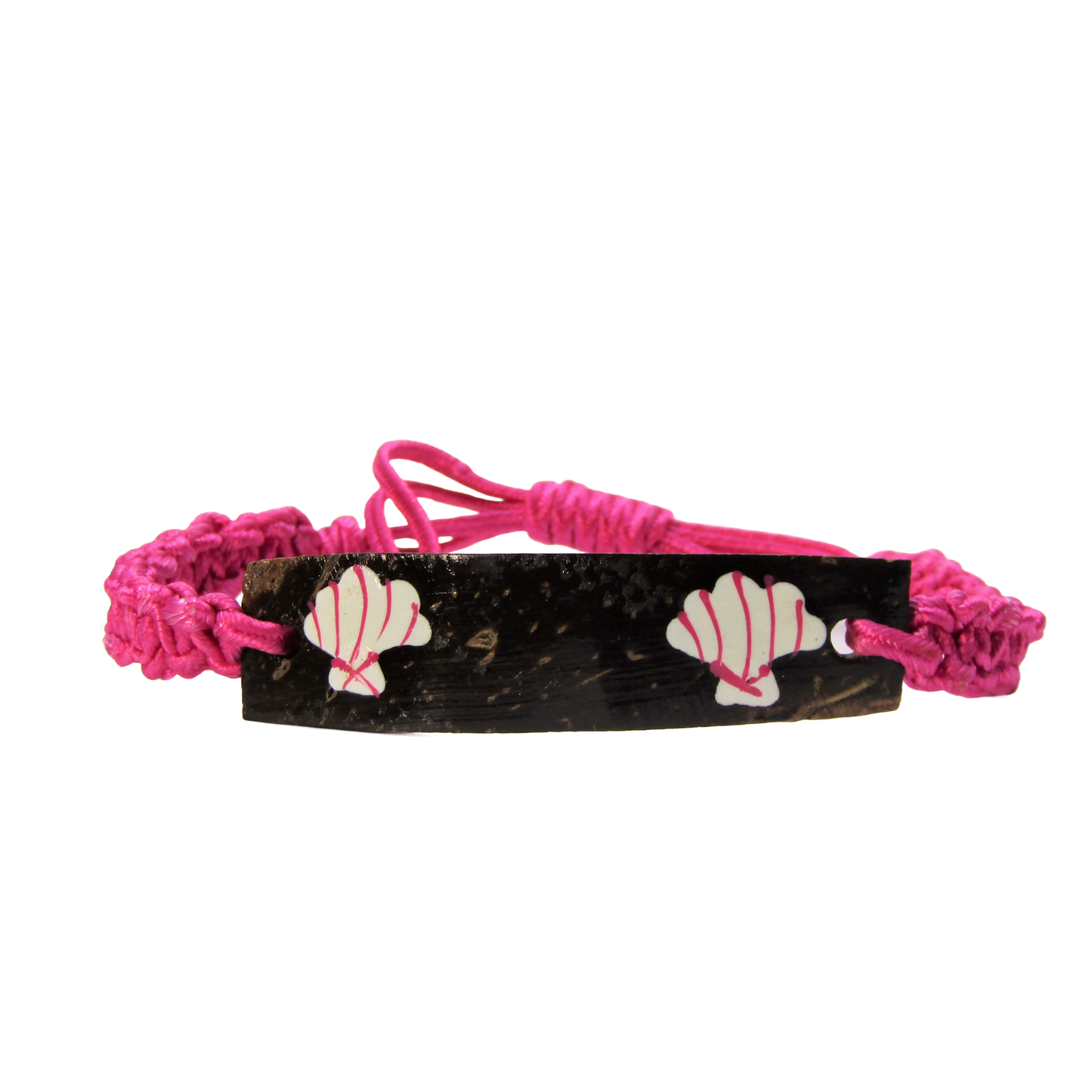 BR0101 BRACELET PAD PINK MACRAME