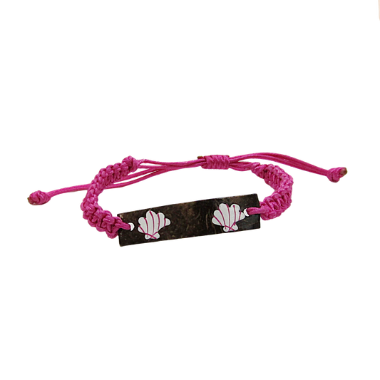 BR0101 BRACELET PAD PINK MACRAME