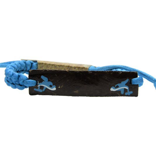 BR0102 BRACELET PAD BLUE MACRAME