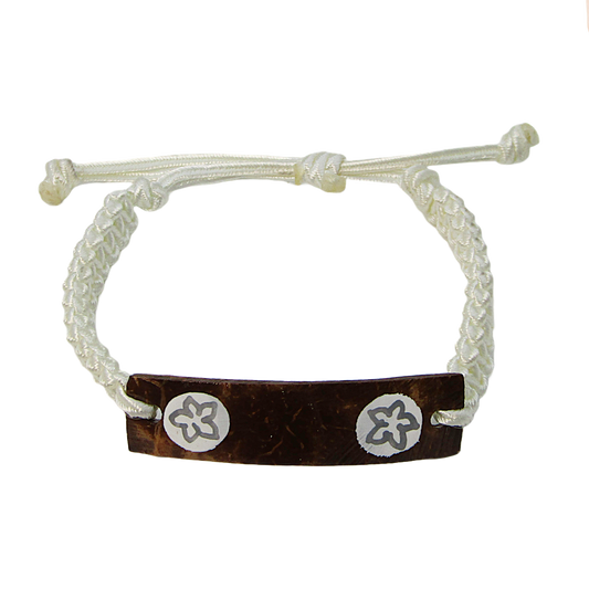 BR0103 BRACELET PAD WHITE MACRAME