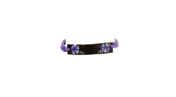 BR0104 BRACELET PAD PURPLE MACRAME