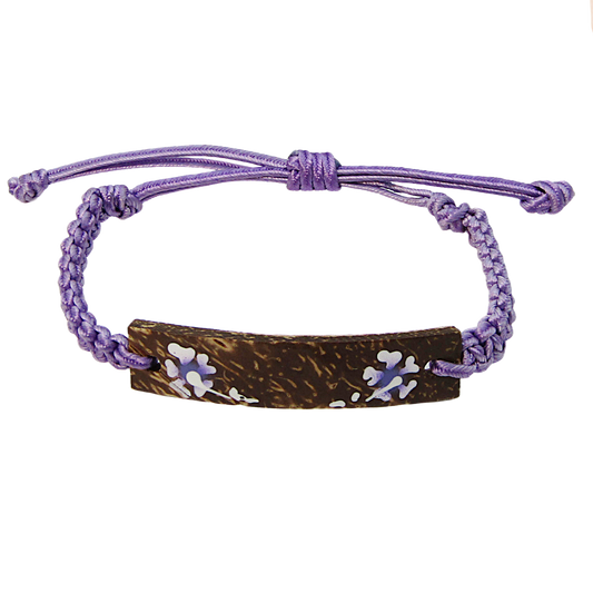 BR0104 BRACELET PAD PURPLE MACRAME