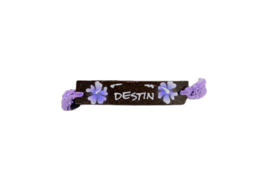 BR0204 BRACELET DESTIN PURPLE MACRAME