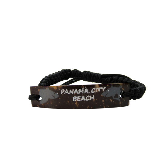 BR0300 BRACELET BLACK CORD W/SHARK PCB