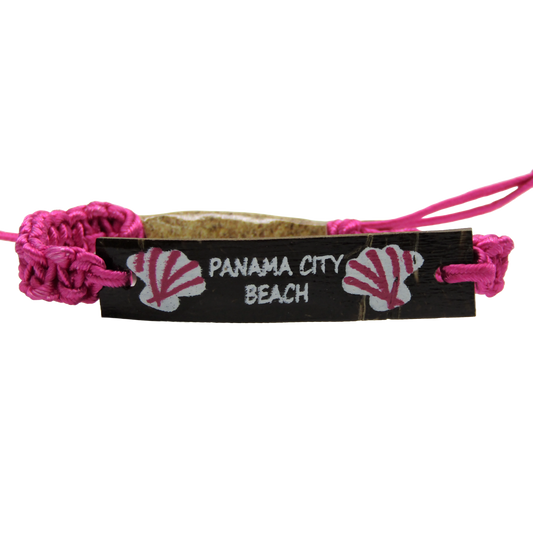 BR0301 BRACELET PCB PINK MACRAME