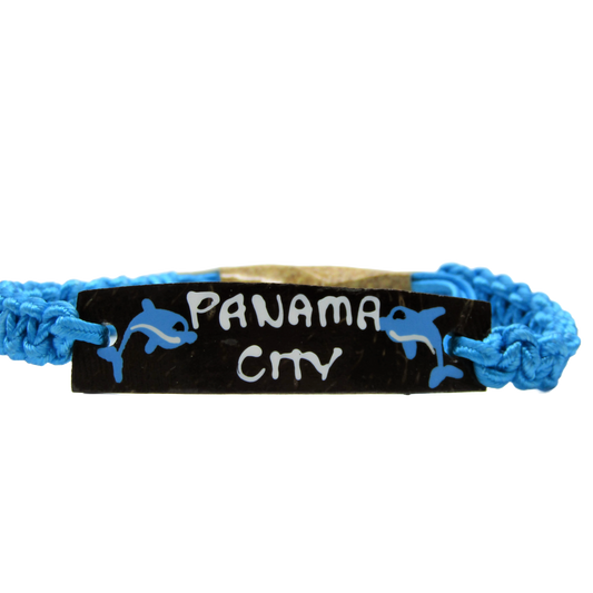 BR0302 BRACELET PCB BLUE MACRAME