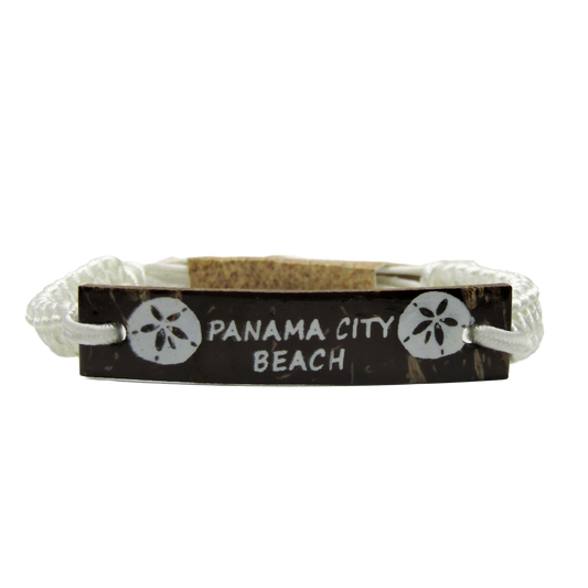 BR0303 BRACELET PCB WHITE MACRAME