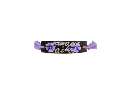 BR0304 BRACELET PCB PURPLE MACRAME