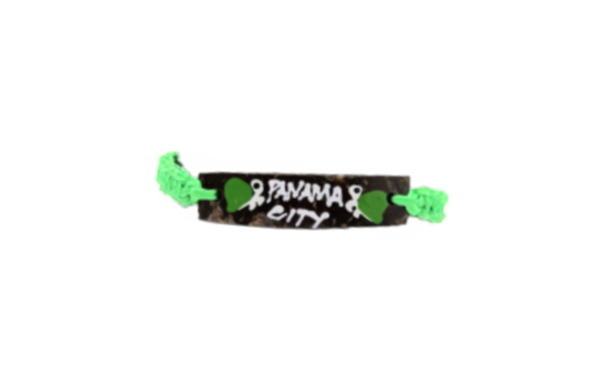 BR0305 BRACELET PCB GREEN MACRAME