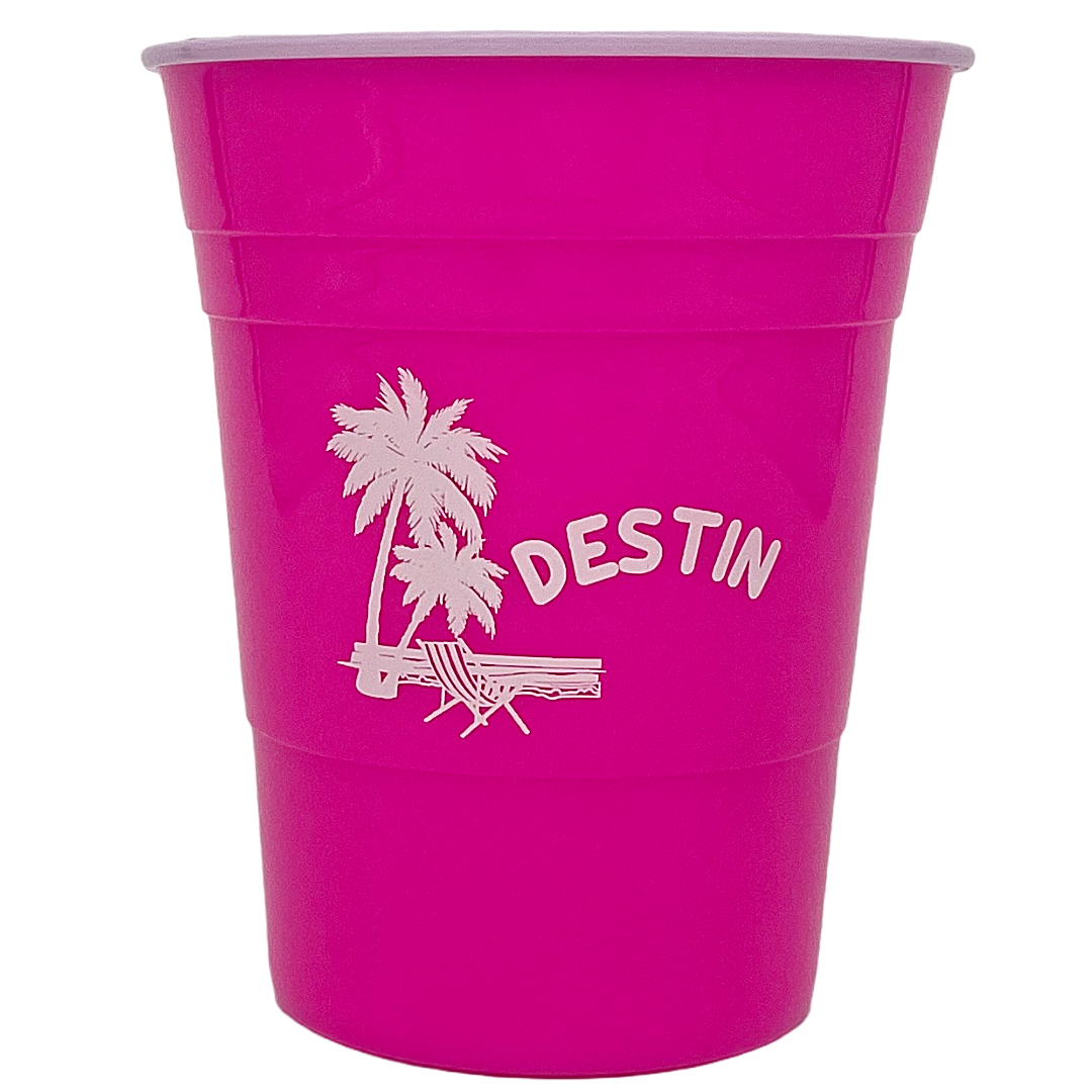 DC0001A DESTIN PARTY CUP PINK PALM