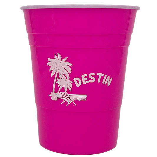 DC0001A DESTIN PARTY CUP PINK PALM