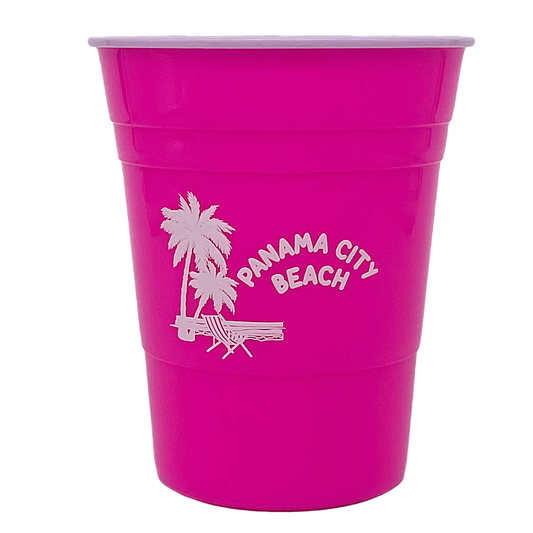 DC0001B PANAMA CITY BEACH PARTY CUP PINK PALM