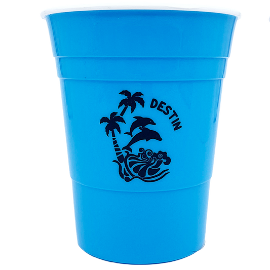 DC0002A DESTIN PARTY CUP BLUE DOLPHINS