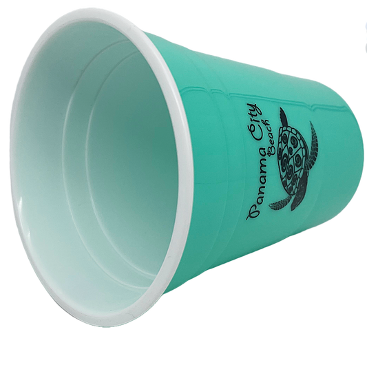 DC0003B PANAMA CITY BEACH PARTY CUP TEAL TURTLE