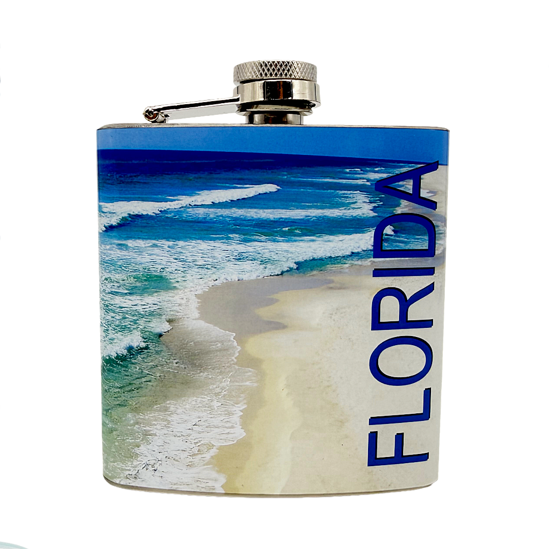 HF3501 HIP FLASK FLORIDA LETTERS