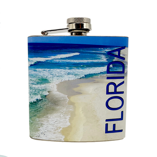 HF3501 HIP FLASK FLORIDA LETTERS