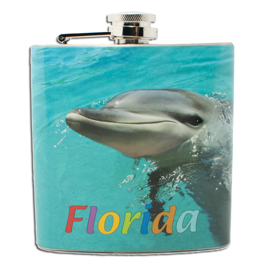 HF3502 HIP FLASK FLORIDA DOLPHIN