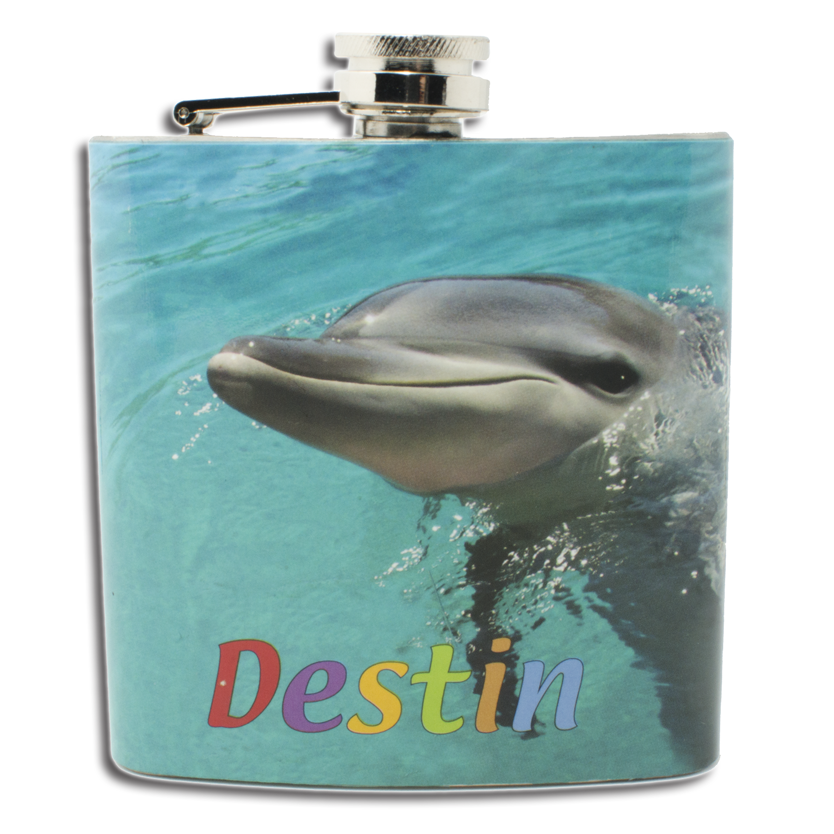 HF3505 HIP FLASK DESTIN DOLPHIN