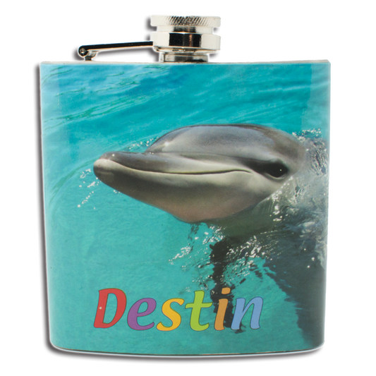 HF3505 HIP FLASK DESTIN DOLPHIN