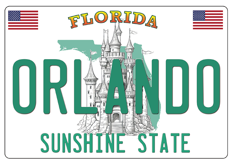 LP0084A ORLANDO LICENSE PLATE