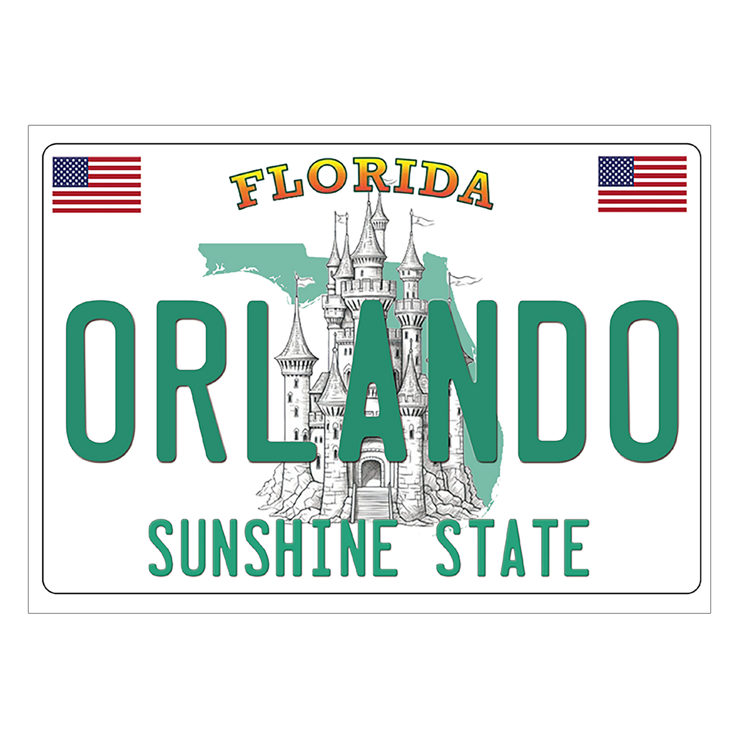 LP0084A ORLANDO LICENSE PLATE