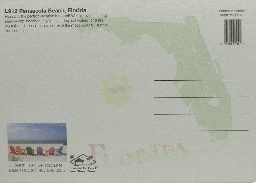 LP0912 PENSACOLA BEACH COLORFUL CHAIRS