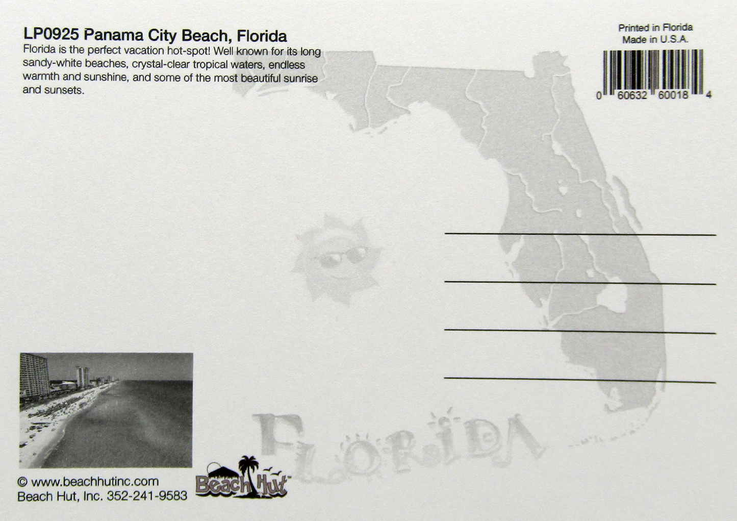 LP0925 PANAMA CITY BEACH BEACHLINE WITH HOTELS