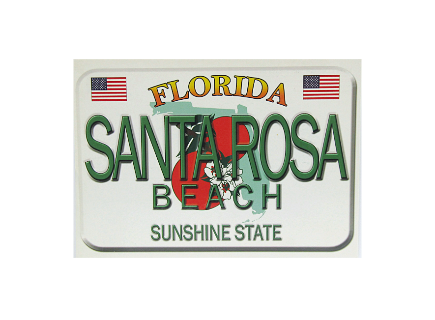 LP0994 SANTA ROSA BEACH LICENSE PLATE