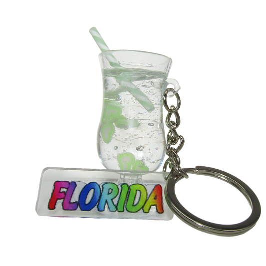 MK1101 FLORIDA DANGLE CLEAR CUP GREEN FLOATING HEARTS