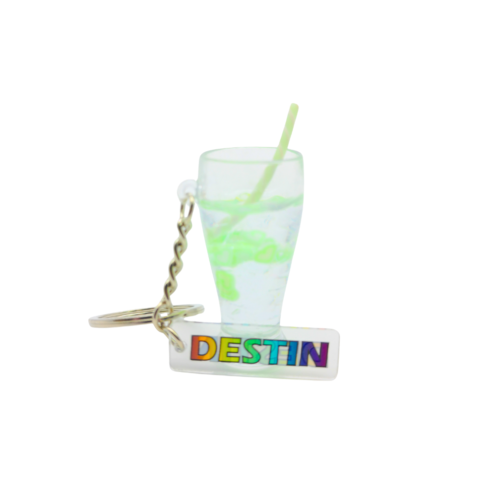 MK1101A DESTIN DANGLE CLEAR CUP GREEN FLOATING HEARTS