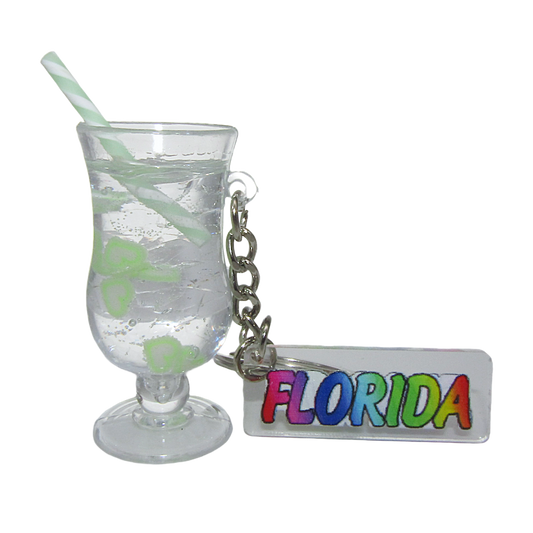 MK1101 FLORIDA DANGLE CLEAR CUP GREEN FLOATING HEARTS