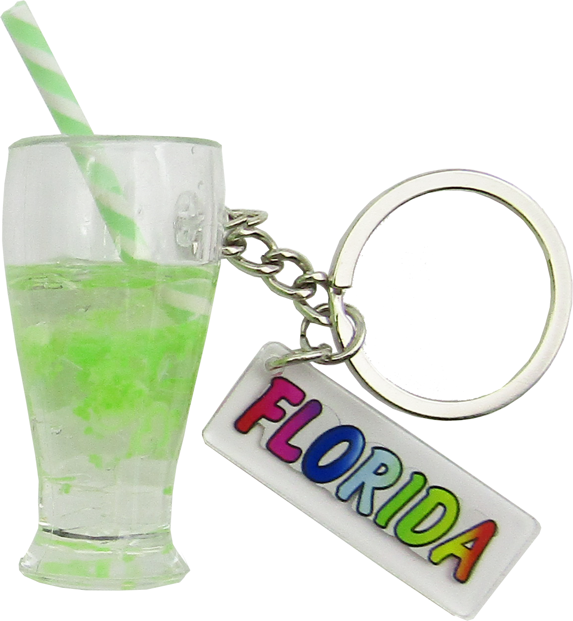 MK1101 FLORIDA DANGLE CLEAR CUP GREEN FLOATING HEARTS