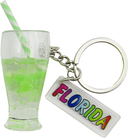 MK1101 FLORIDA DANGLE CLEAR CUP GREEN FLOATING HEARTS