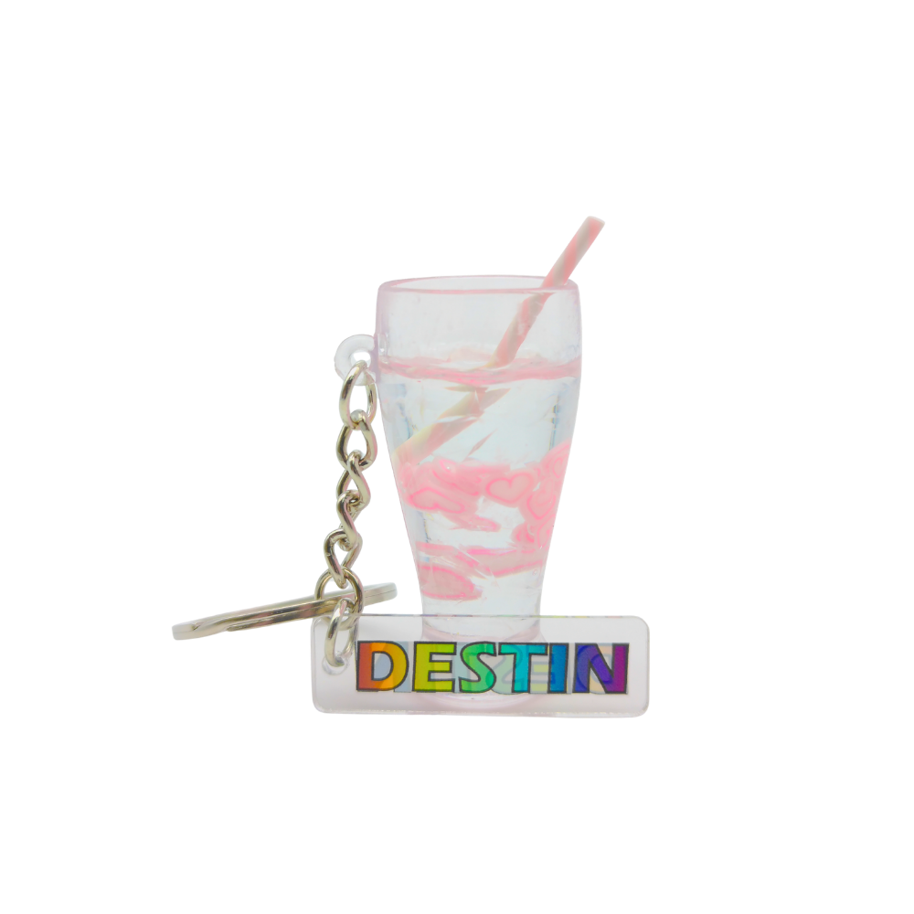 MK1102A DESTIN DANGLE CLEAR CUP PINK FLOATING HEARTS