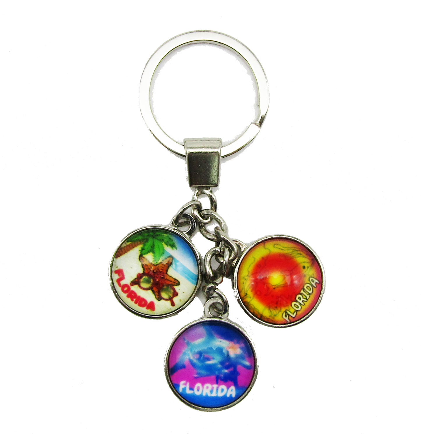 MK1127 FLORIDA METAL KEYCHAIN TURTLE