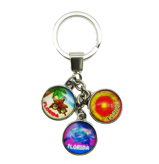 MK1127 FLORIDA METAL KEYCHAIN TURTLE