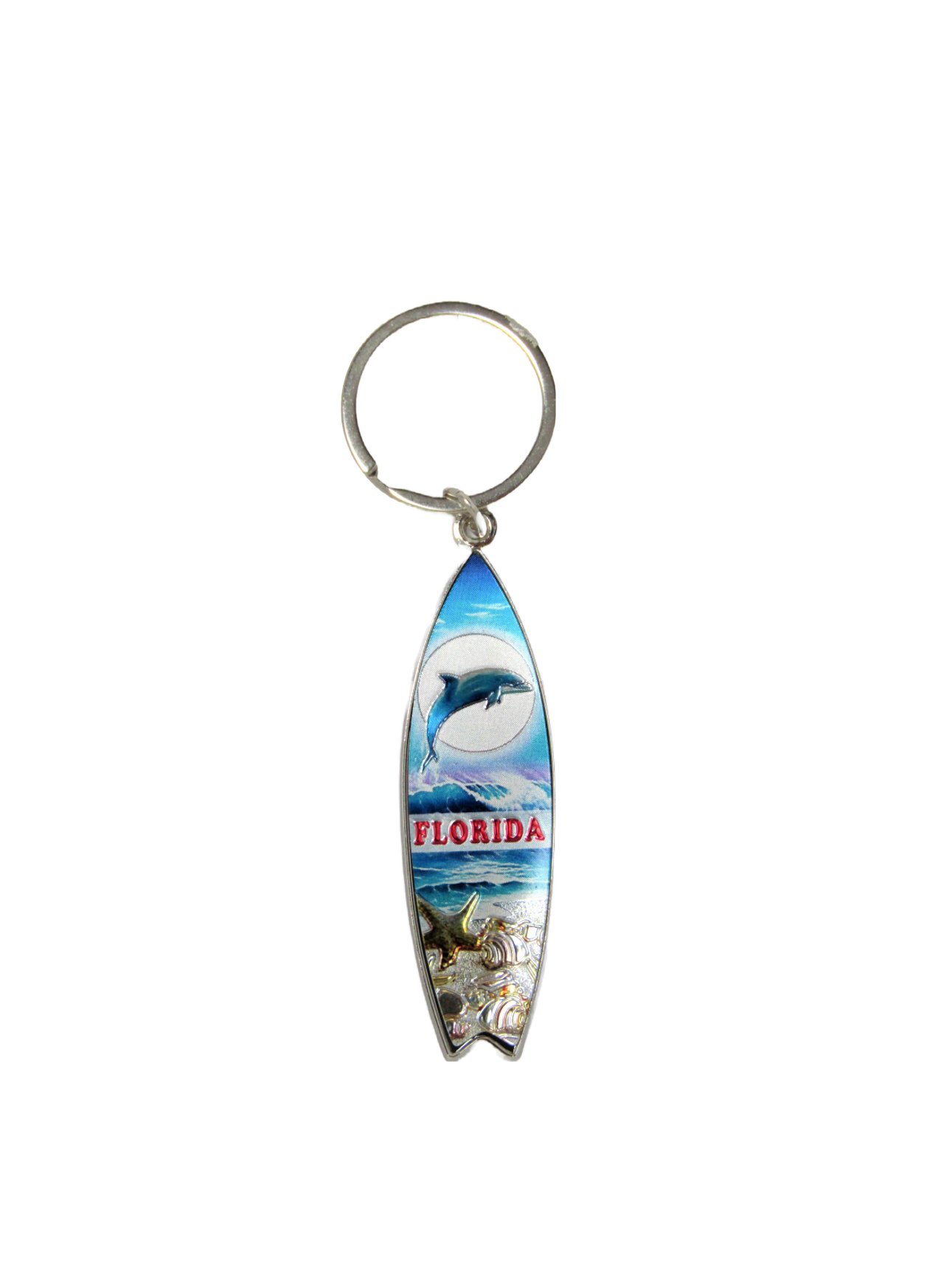 MK1146 FLORIDA METAL KEYCHAIN DOLPHIN