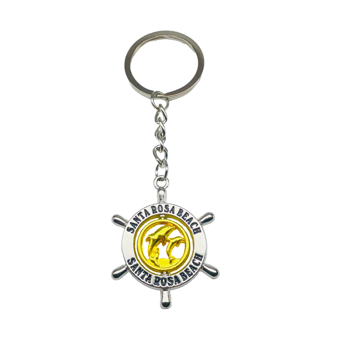 MK1162 SANTA ROSA BEACH SHIPWHEEL KEYCHAIN
