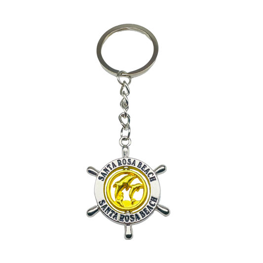 MK1162 SANTA ROSA BEACH SHIPWHEEL KEYCHAIN
