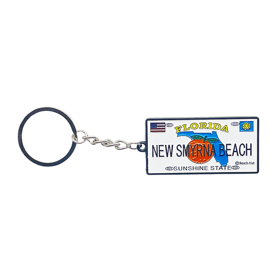MK1176 NEW SYMRNA BEACH LICENSE PLATE METAL KEYCHAIN