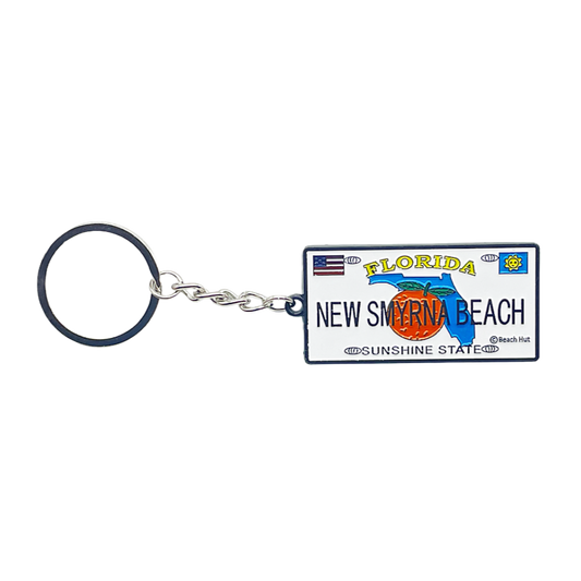 MK1176 NEW SYMRNA BEACH LICENSE PLATE METAL KEYCHAIN