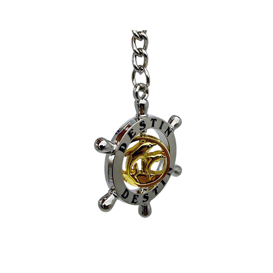 MK1323 DESTIN SHIPWHEEL KEYCHAIN