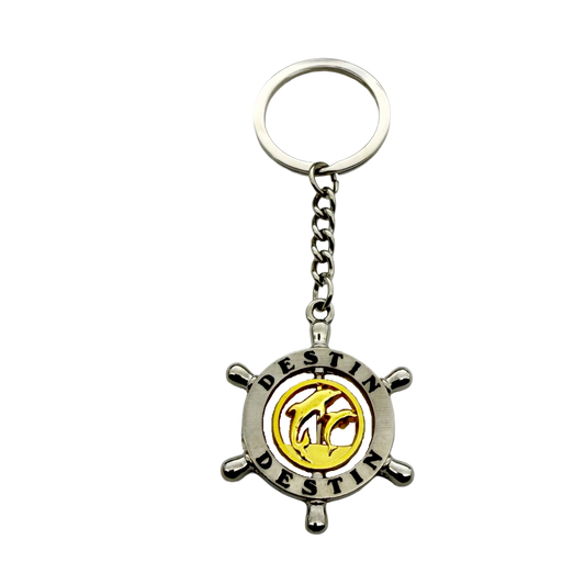 MK1323 DESTIN SHIPWHEEL KEYCHAIN
