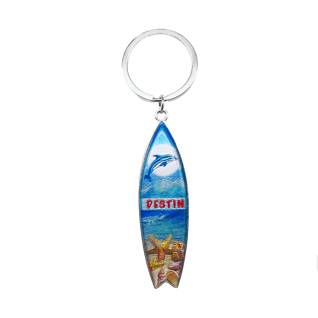 MK1326 DESTIN METAL KEYCHAIN DOLPHIN