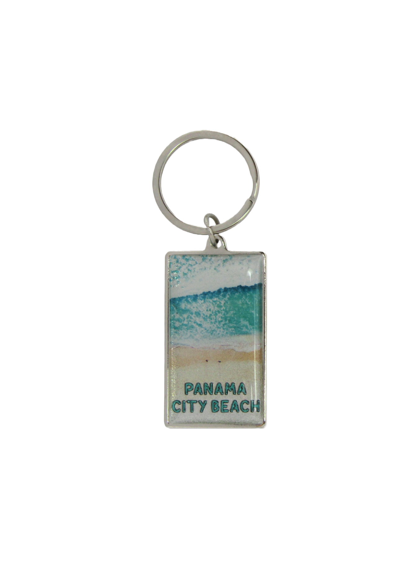 MK1420 PANAMA CITY BEACH METAL KEYCHAIN BEACH SCENE
