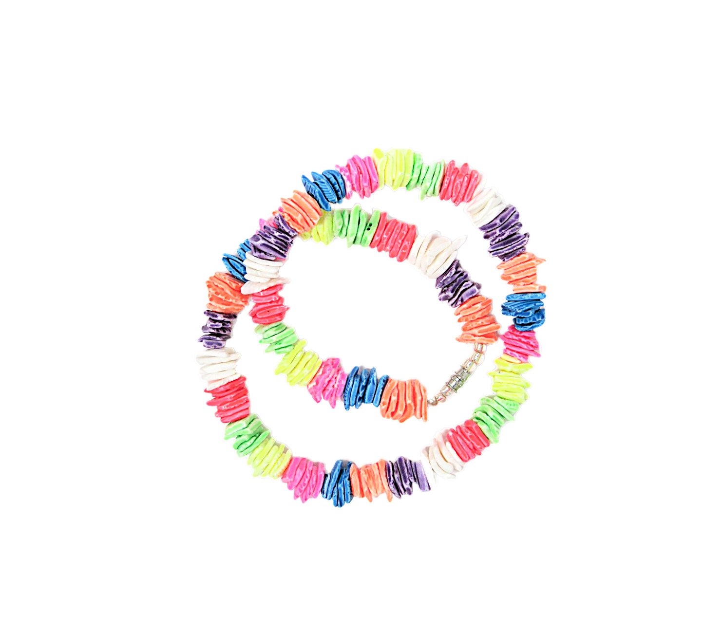 NK0007 NECKLACE RAINBOW PUKA SHELL